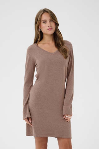 SAINT TROPEZ Gebreide jurk 'Amber' in Beige: voorkant