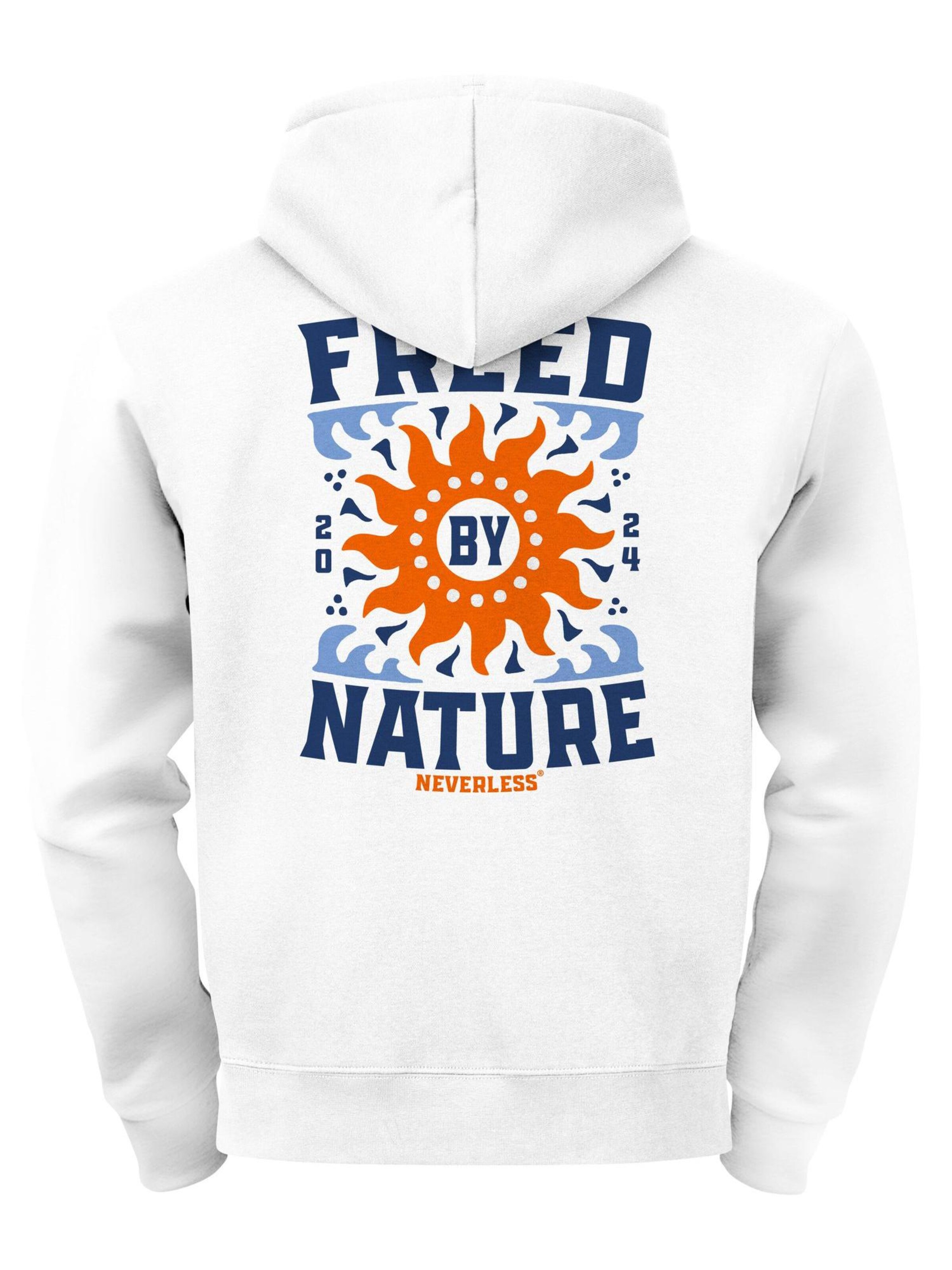 Neverless Sweatshirt 'Freed By Nature' in White