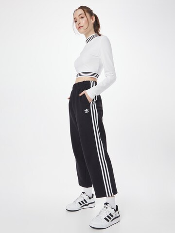 ADIDAS ORIGINALS Regular Trousers 'Open Hem' in Black