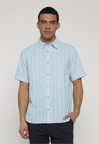 INDICODE JEANS Regular fit Button Up Shirt 'Tryp' in Blue: front