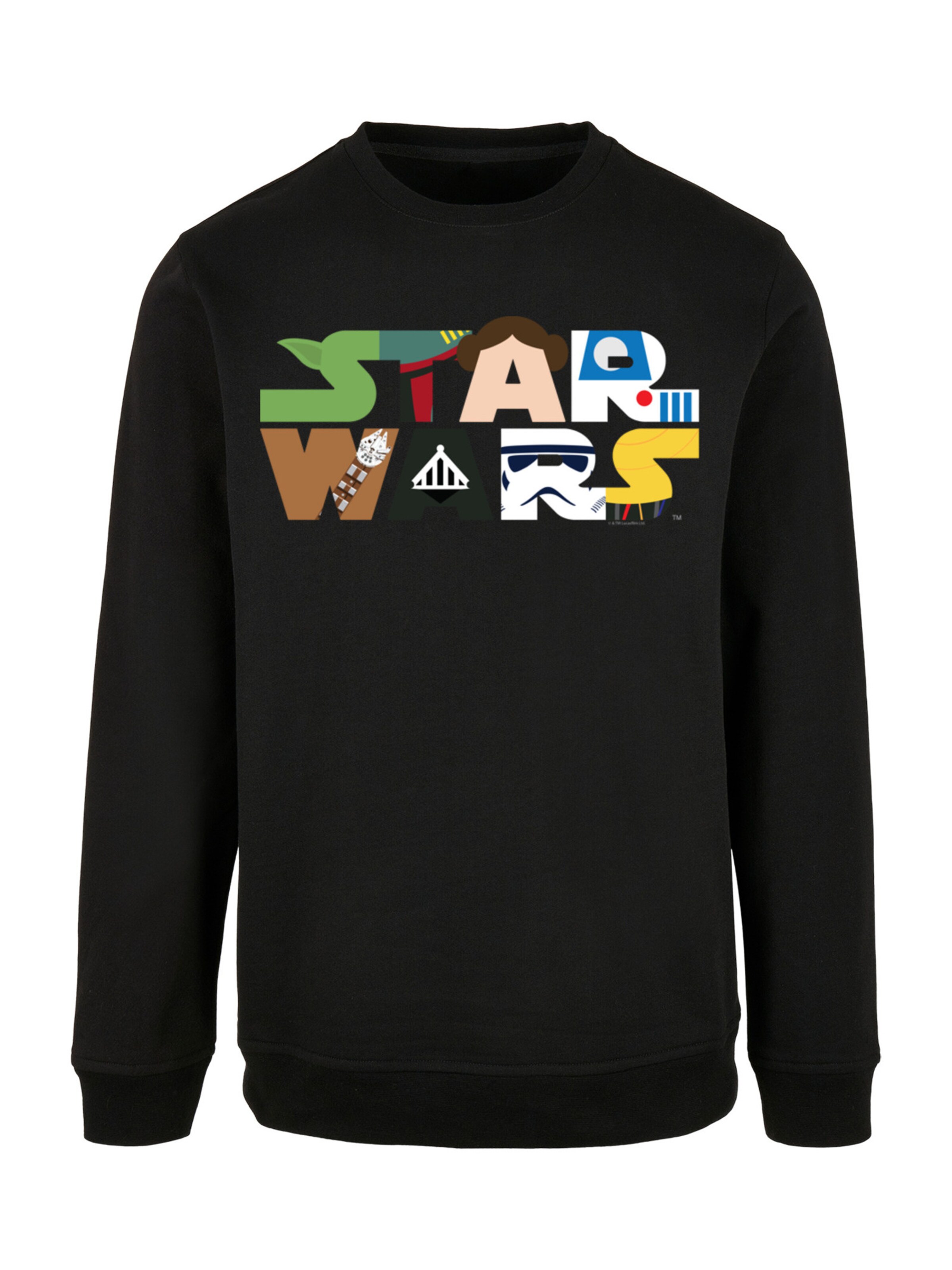 F4NT4STIC Sweatshirt in Zwart: voorkant