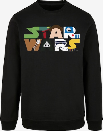 F4NT4STIC Sweatshirt in Zwart: voorkant