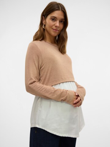 Maglietta 'MLDafni June' di MAMALICIOUS in beige