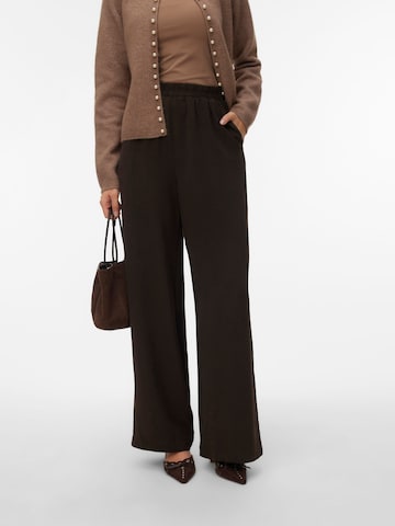 VERO MODA Wide Leg Hose in Braun