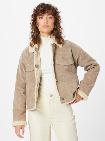 Veste mi-saison 'VICKY' FREAKY NATION en beige : devant