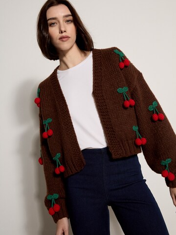 Apricot Knit cardigan ' ' in Brown: front
