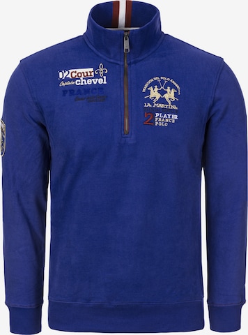 Pull-over ' MBF308 ' La Martina en bleu : devant