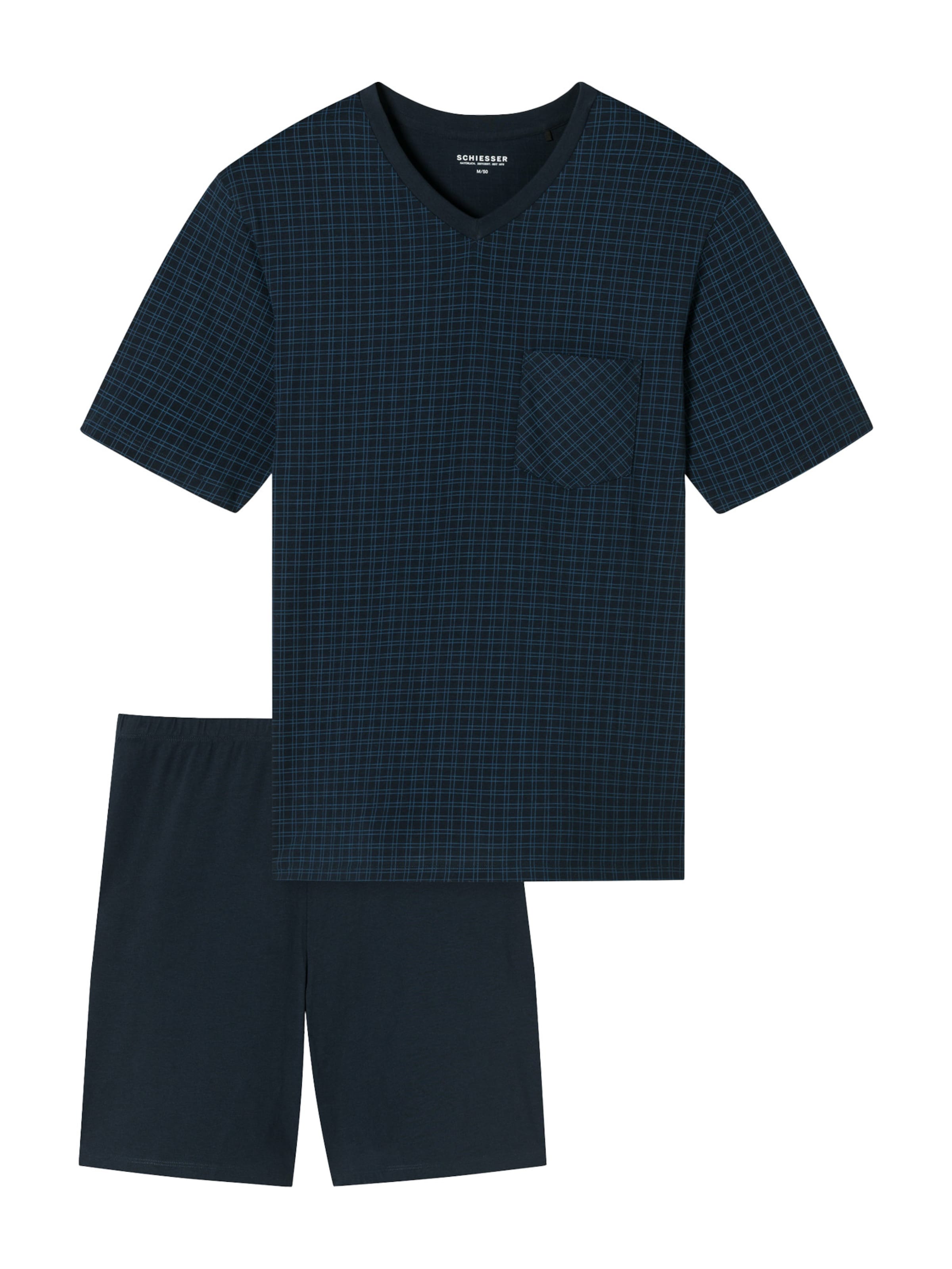 Pyjama long SCHIESSER en bleu : devant