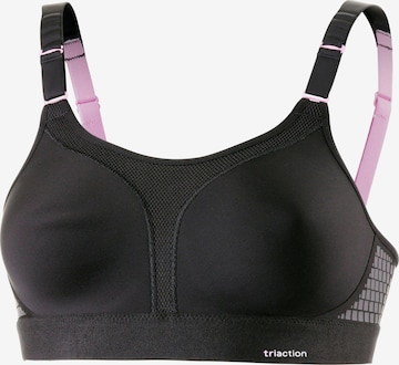 Triumph Triaction Bralette Sports Bra 'Extreme Lite' in Black: front