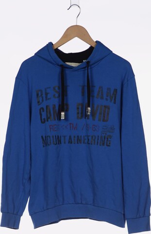 CAMP DAVID Sweatshirt & Zip-Up Hoodie in XL in Blue: front