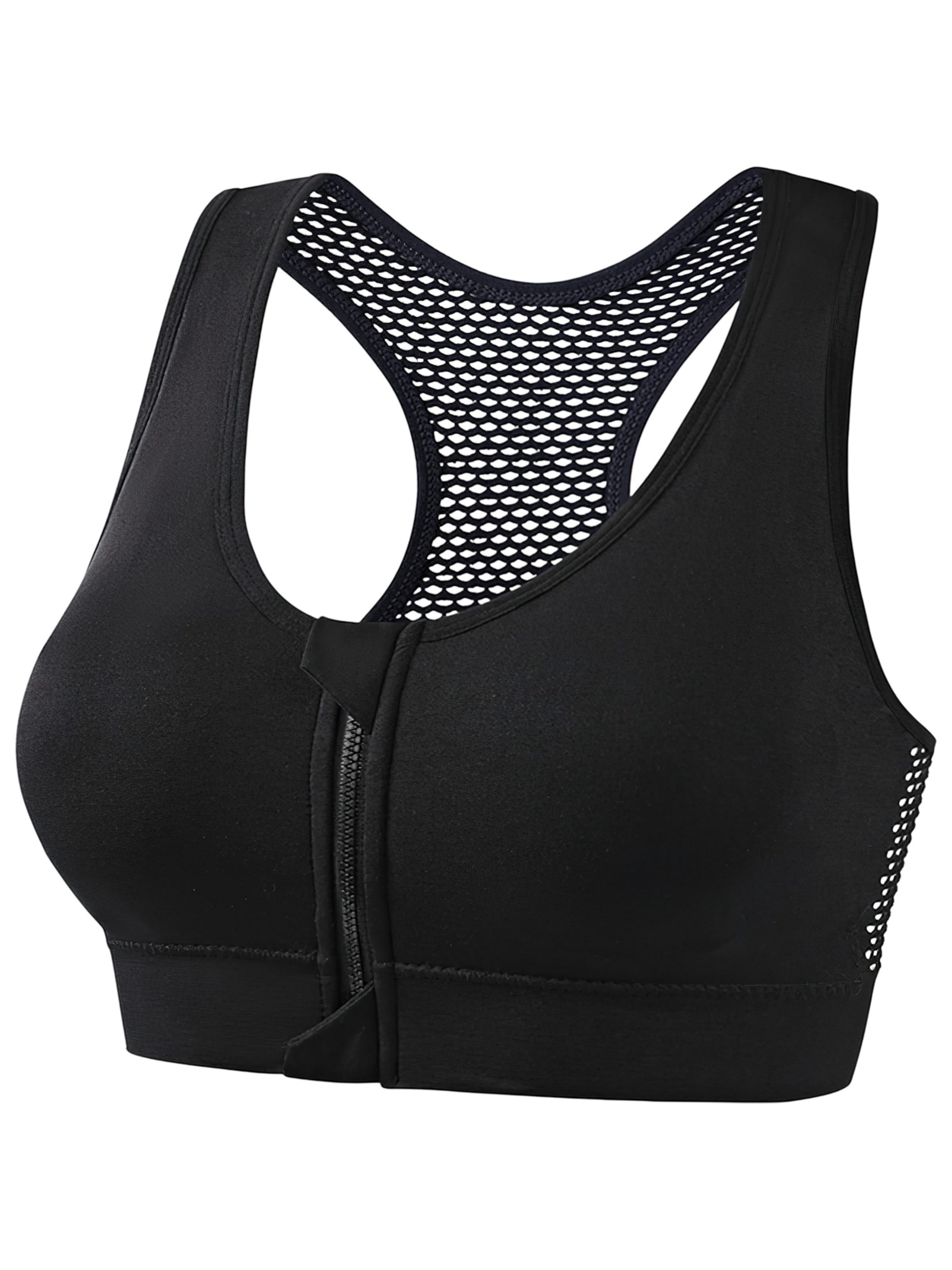 Magicshe Push-up Sports Bra in Black: front