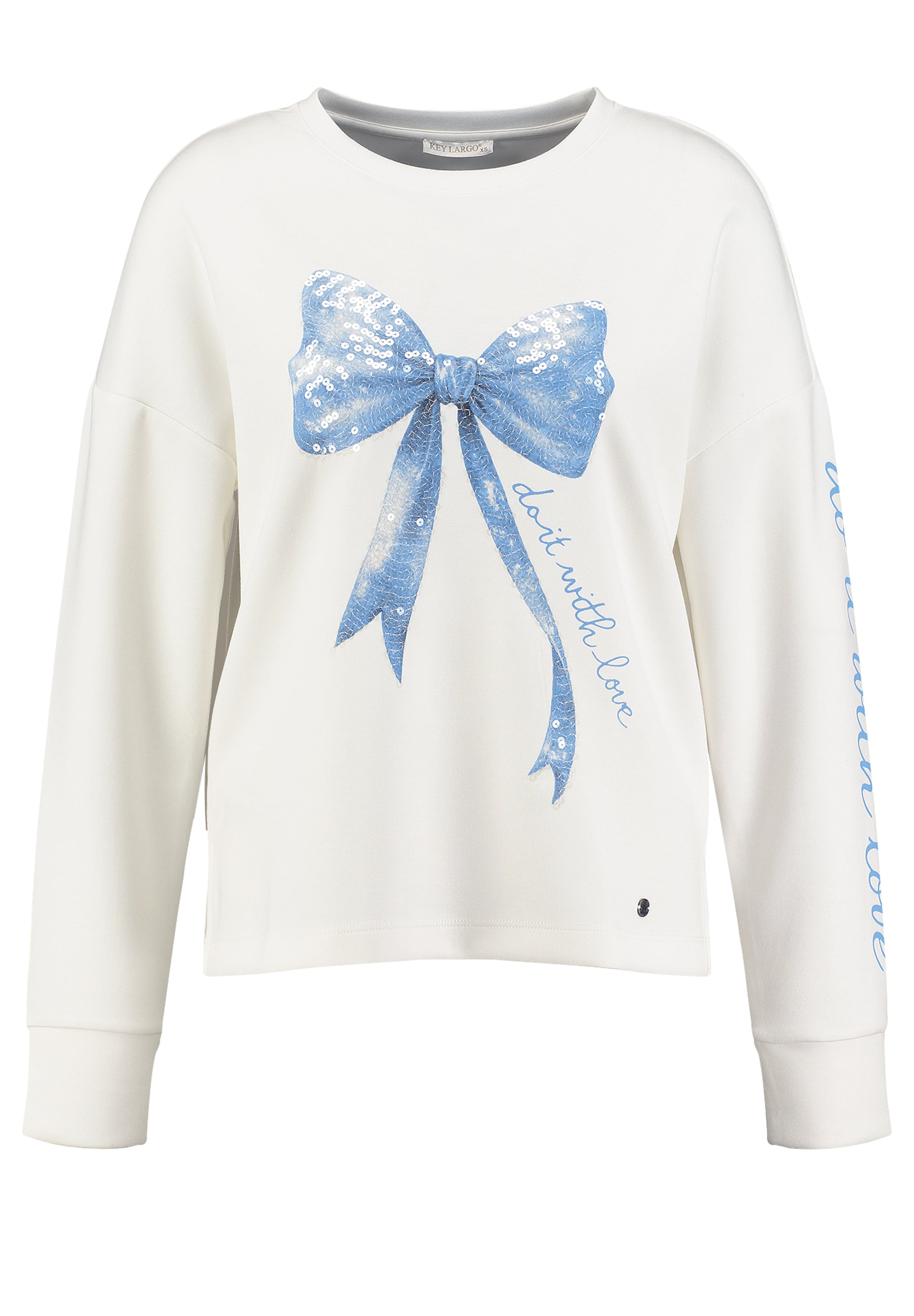 Key Largo - Sudadera ' BOW ' en beige: frente