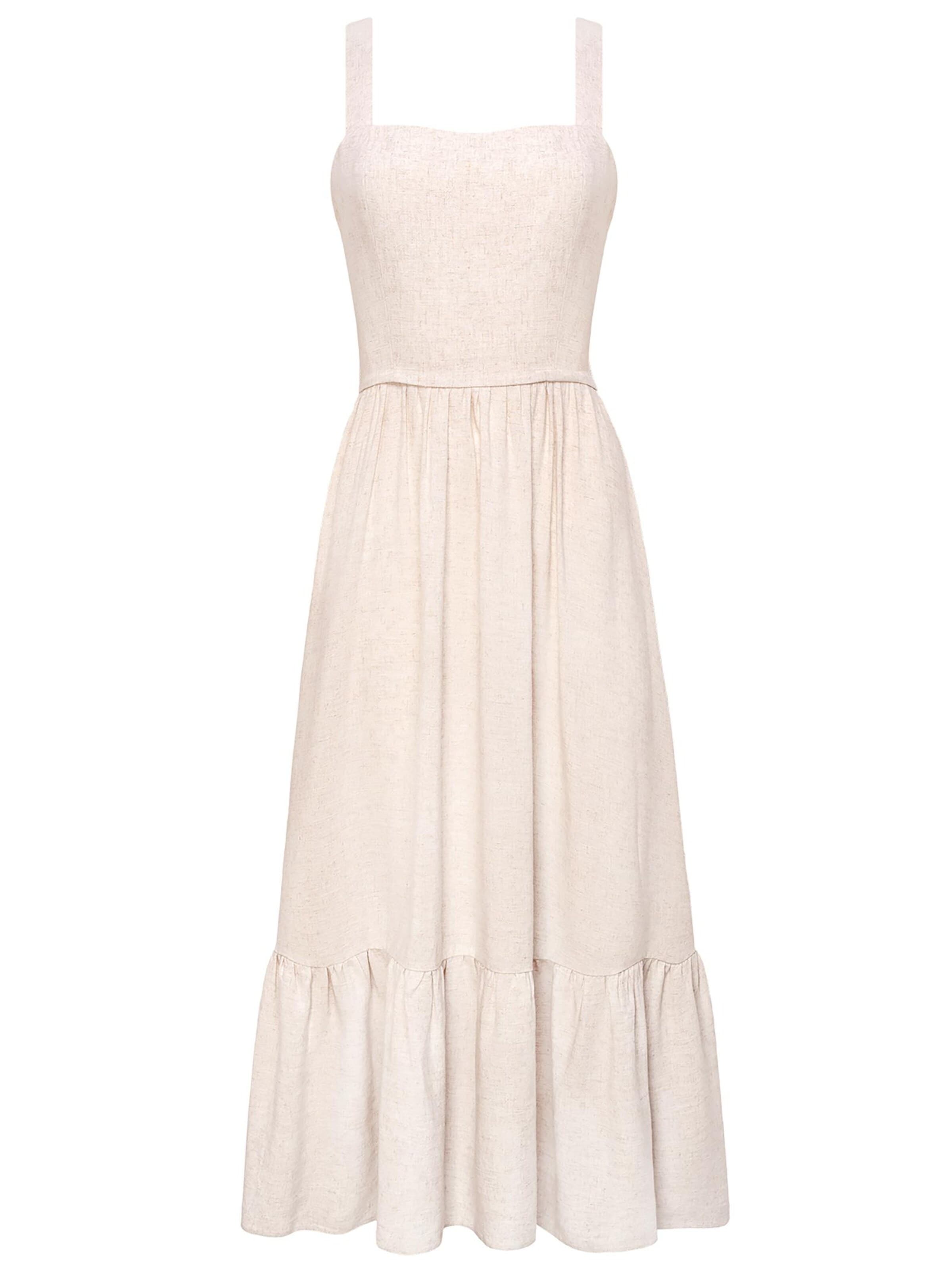 Robe 'Meg' mandragora en beige : devant