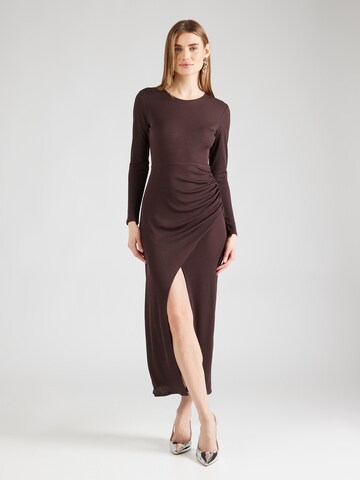 Closet London Dress in Brown: front