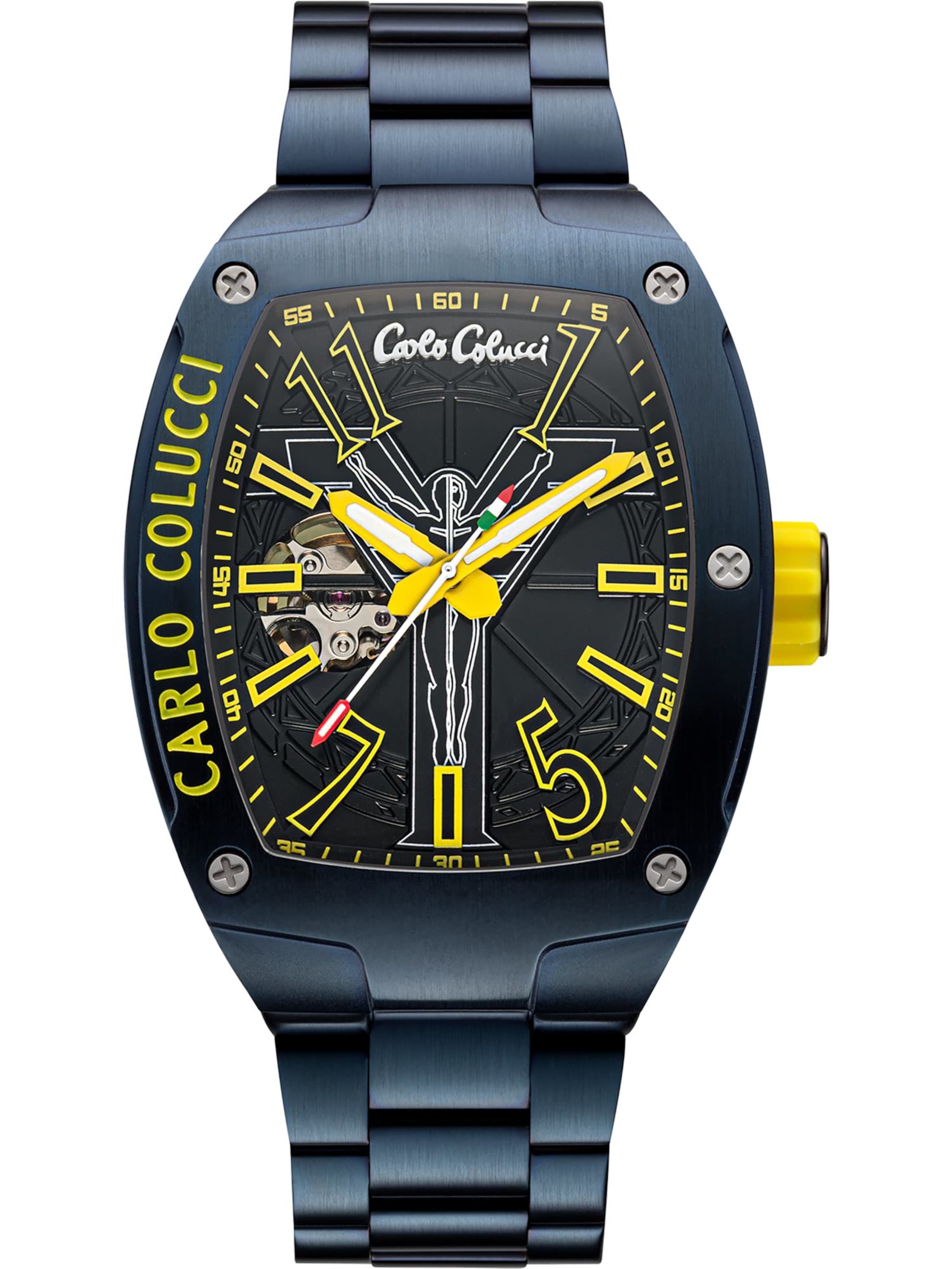 Carlo Colucci Analog Watch ' Donat ' in Blue: front