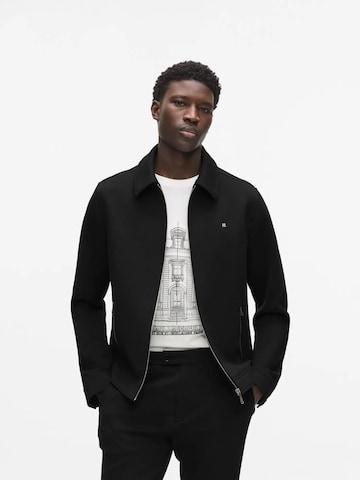Geacă de primăvară-toamnă de la Karl Lagerfeld pe negru: față