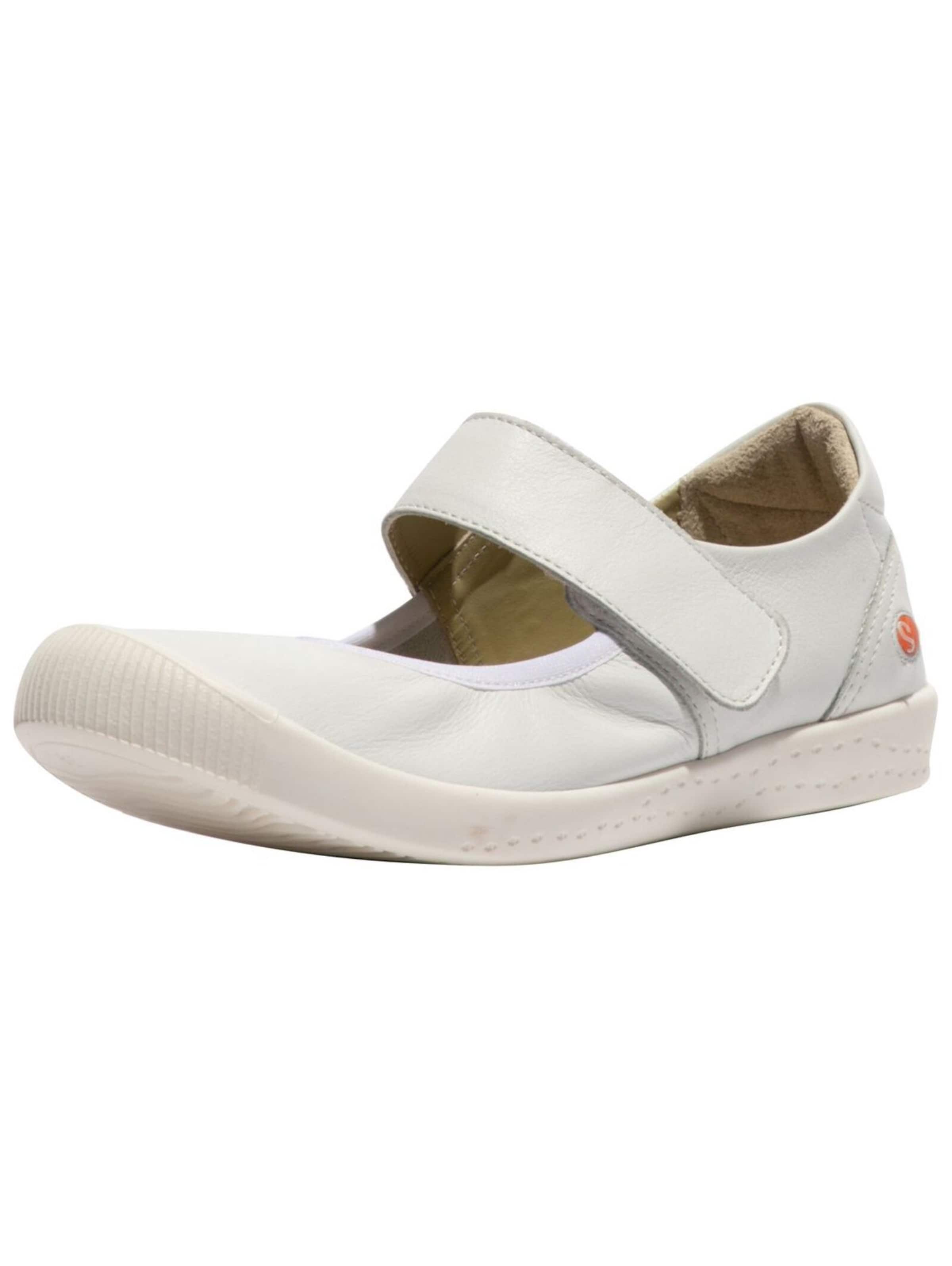 Softinos Ballerina met riempjes in Wit: voorkant