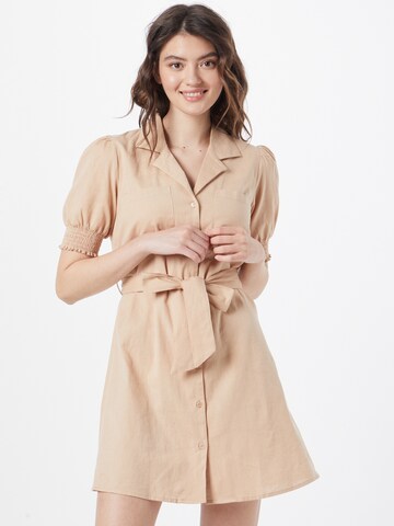 Dorothy Perkins Shirt dress in Beige: front