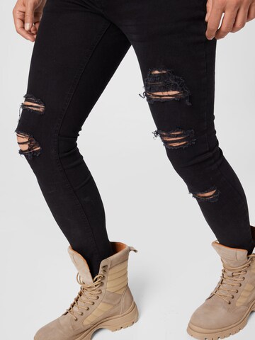 BRAVE SOUL Skinny Jeans i sort