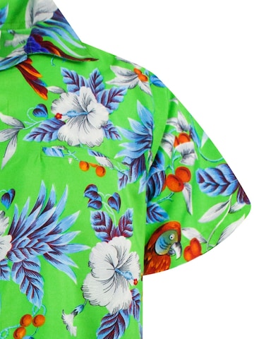 King Kameha Shirt 'Cherryparrot' in Grün