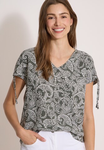 CECIL Blusenshirt mit gerafftem Detail in Grün: Vorderseite