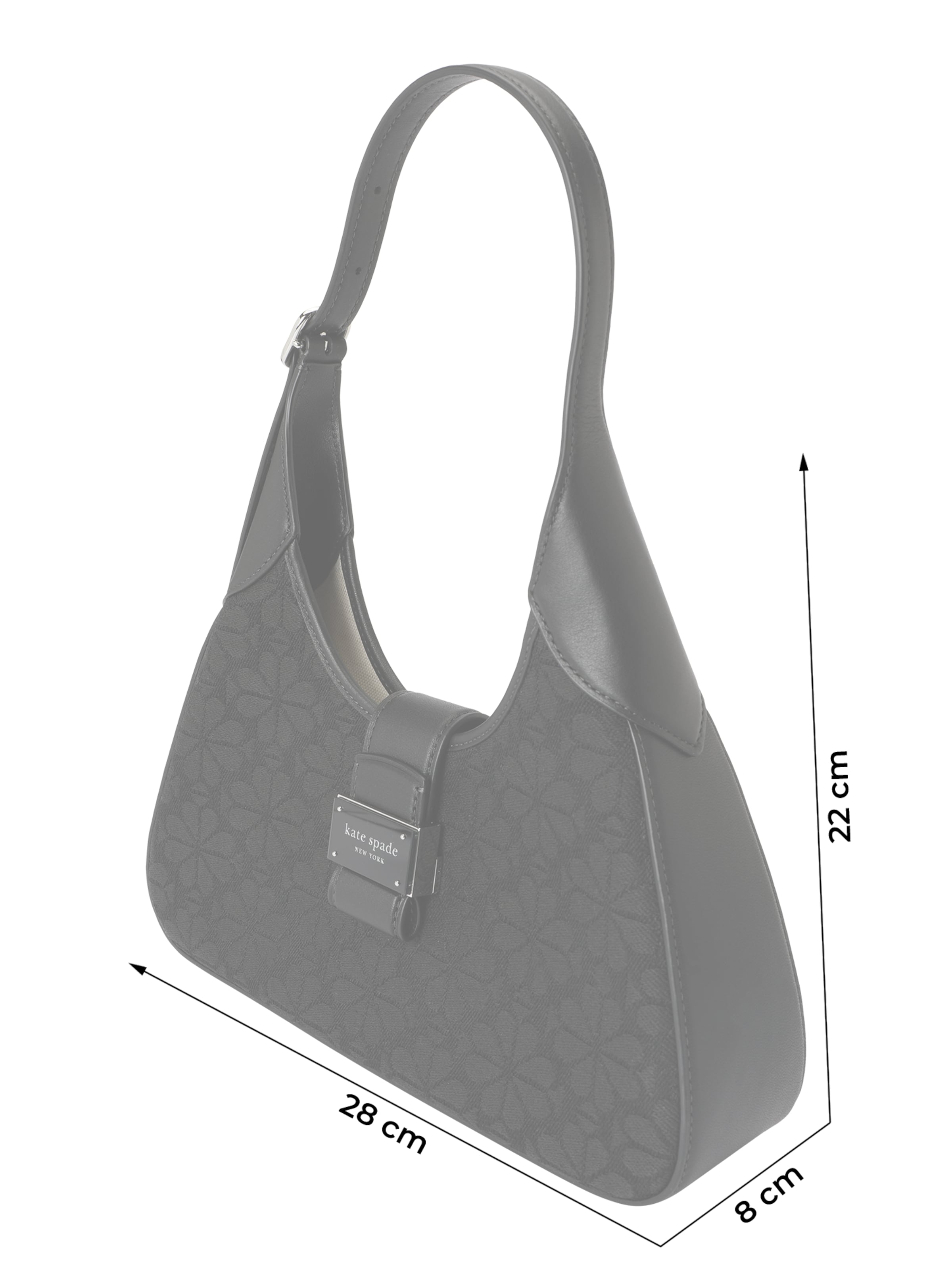 Kate Spade Shoulder bag 'Spade Flower Jacquard Nouveau Shoulder Bag' in Black