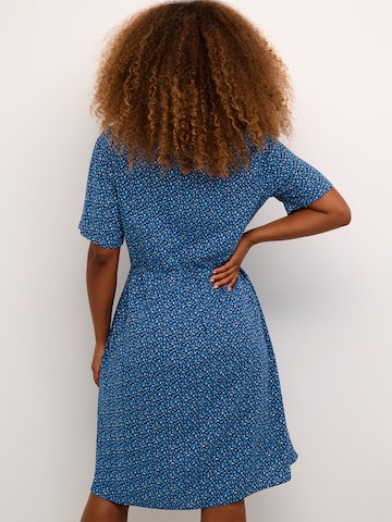 Cream Shirt Dress 'Tiah' in Blue