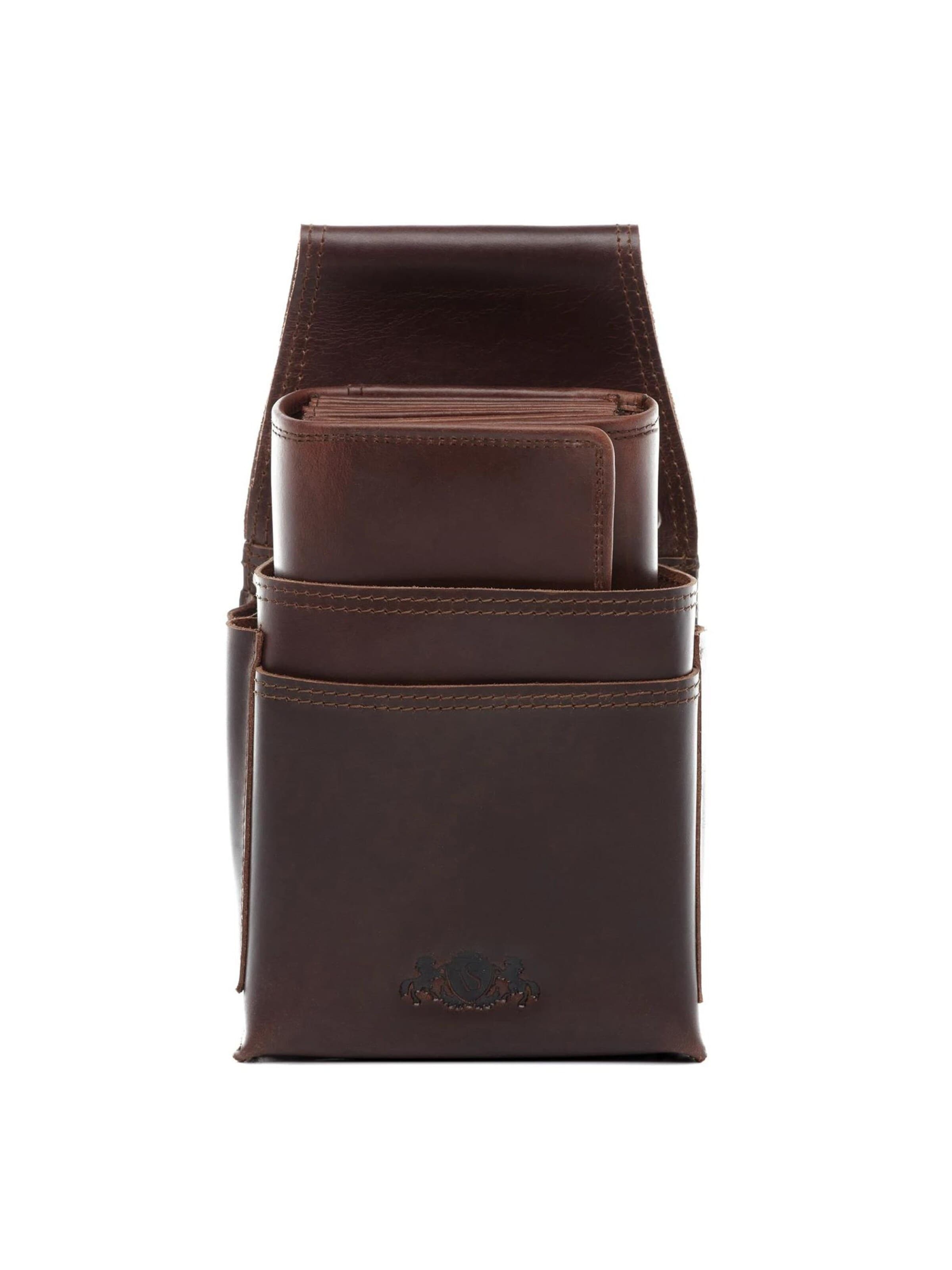 SID & VAIN Fanny Pack 'Kellner-Geldbörse & Holster ABERDEEN' in Brown