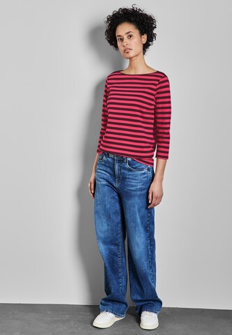 STREET ONE Gestreiftes Shirt in Rot