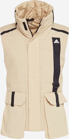 ADIDAS TERREX Sportbodywarmer 'Utilitas' in Beige: voorkant