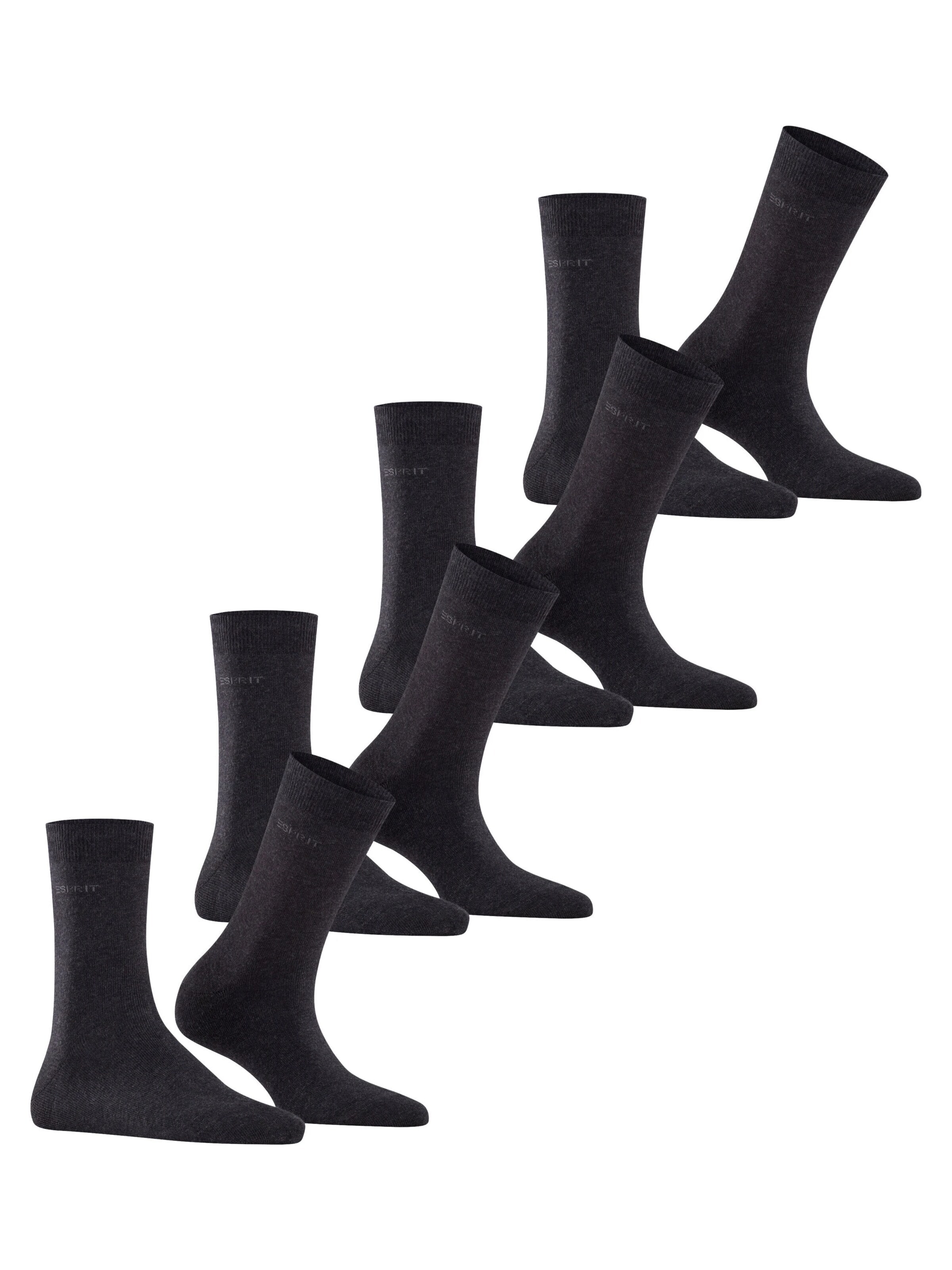ESPRIT Socken 'Solid 4-Pack'‌ in Grau