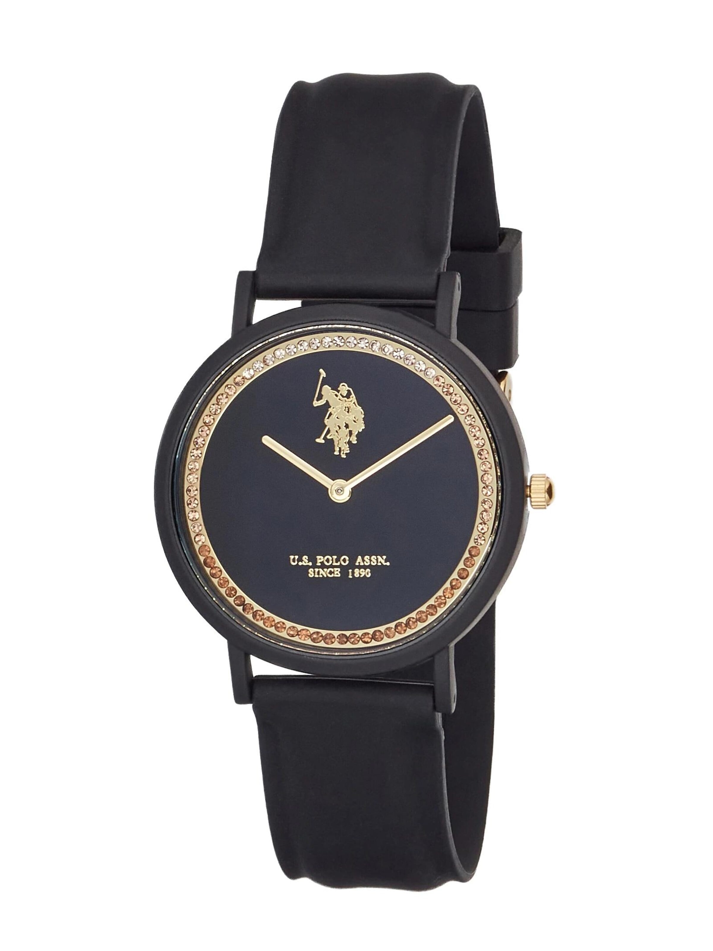 U.S. POLO ASSN. - Reloj analógico 'Destiny' en negro: frente