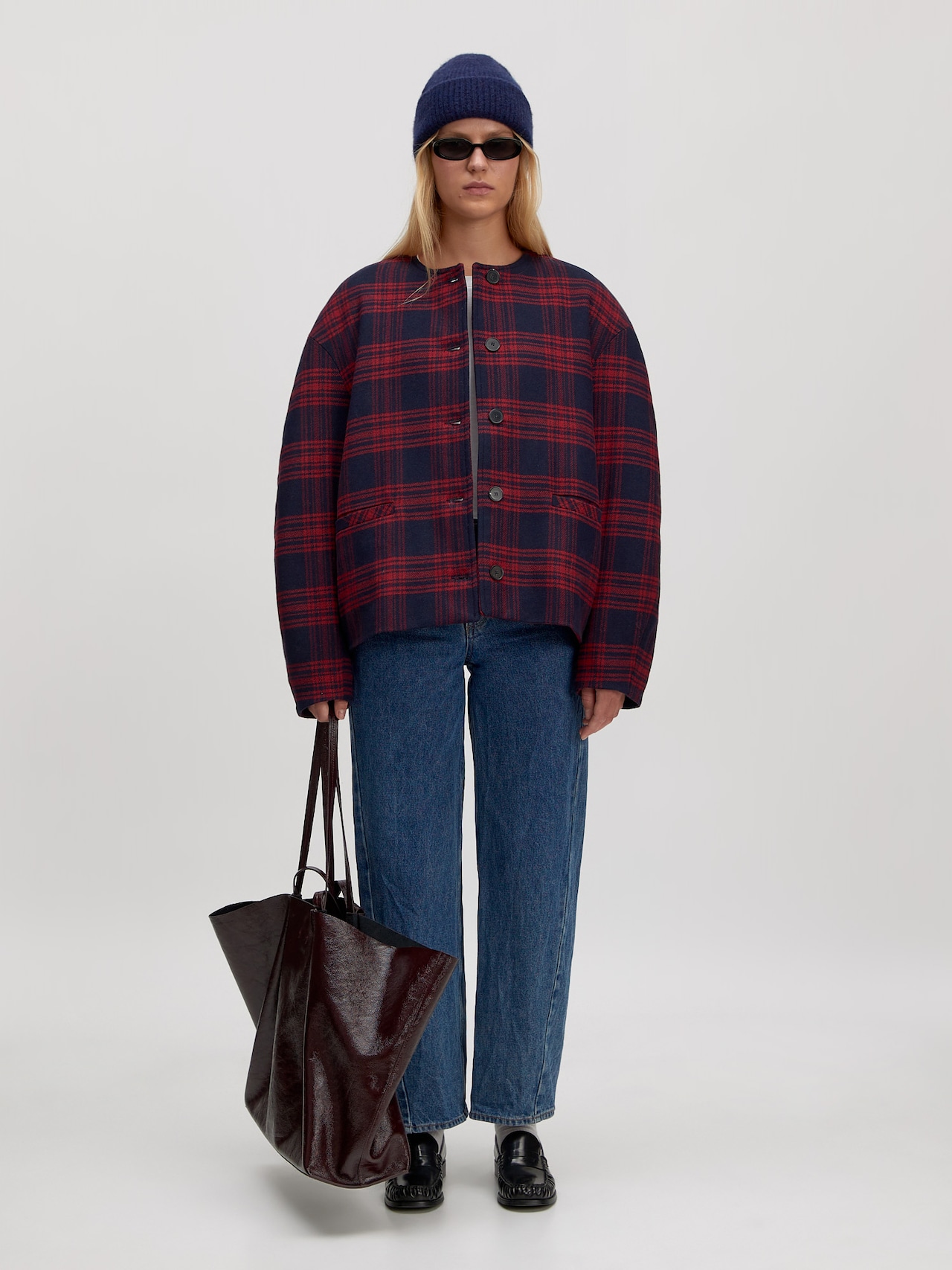 EDITED Giacca di mezza stagione 'Aino Wool' navy