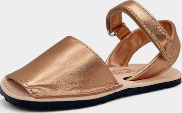 Sandales Pisamonas en or : devant