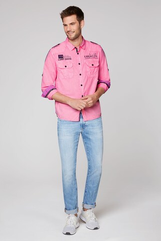 CAMP DAVID Regular Fit Hemd in Pink