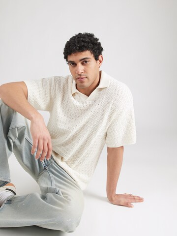 JACK & JONES Svetr 'JJHUDSON' – bílá: přední strana