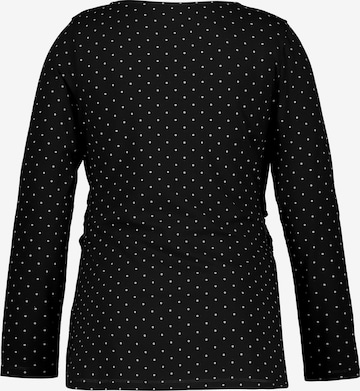 Ulla Popken Shirt (GOTS) in Schwarz