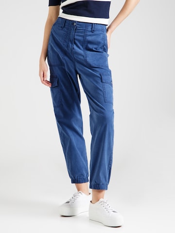 Marks & Spencer Tapered Cargobroek 'Dye' in Blauw: voorkant