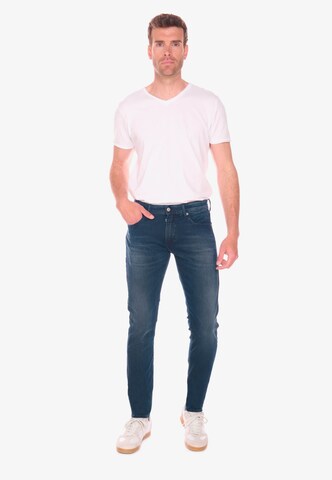 Coupe slim Jean '700/11JO' Le Temps Des Cerises en bleu
