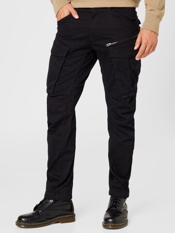 G-STAR Tapered Cargo trousers in Black: front