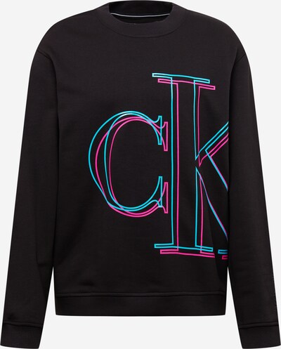 Calvin Klein Jeans Sweatshirt em turquesa / rosa / preto, Vista do produto