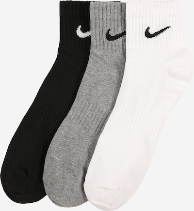 NIKE Sports socks in mottled grey / Black / White, Item view