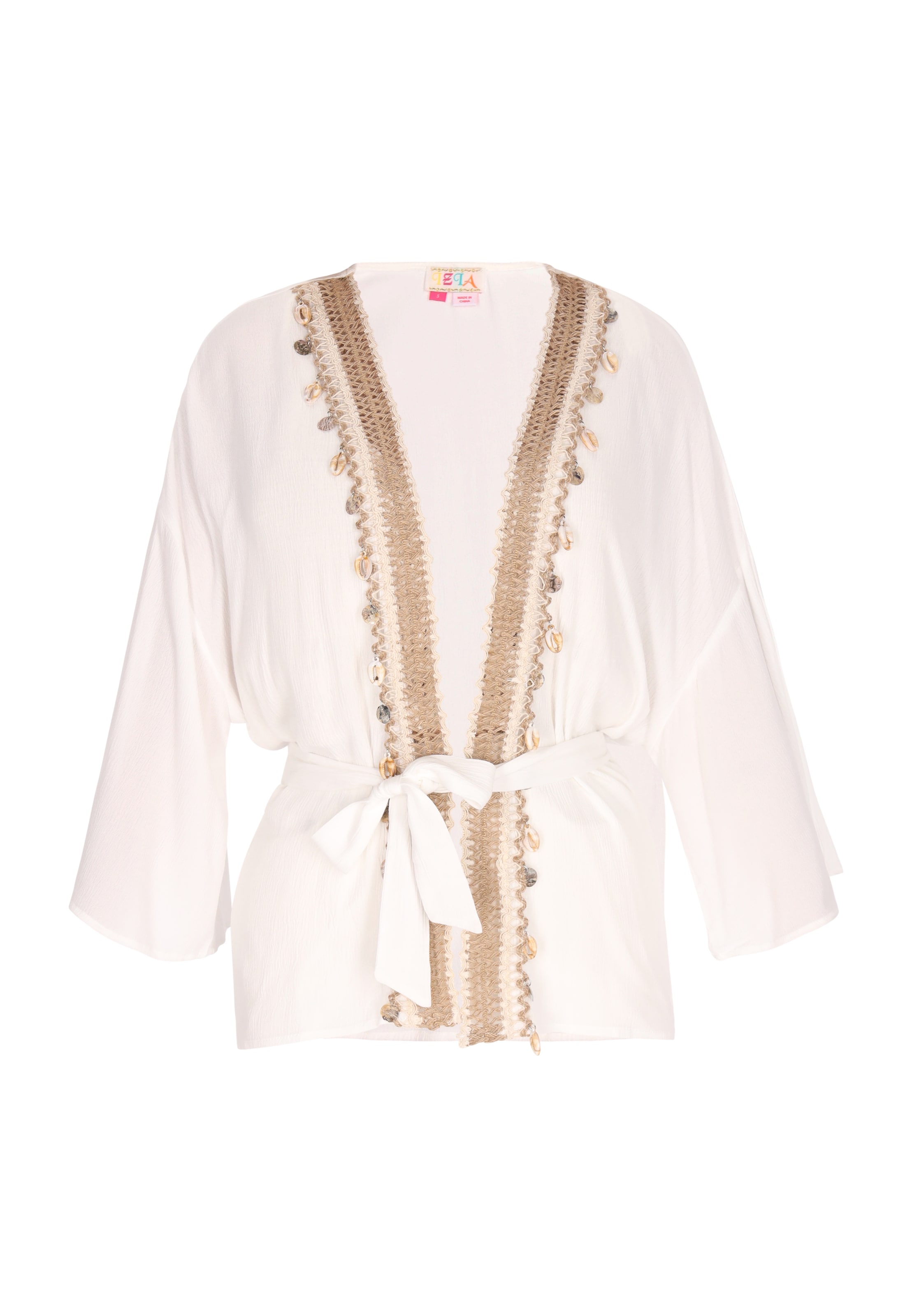 IZIA Kimono in Weiß: Vorderseite