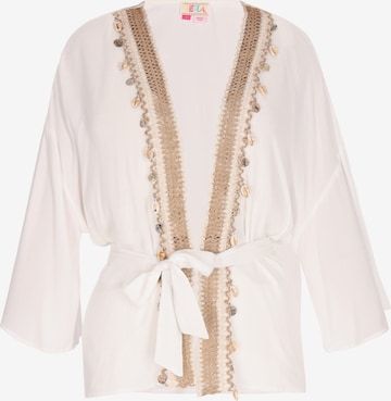 Kimono di IZIA in bianco: frontale