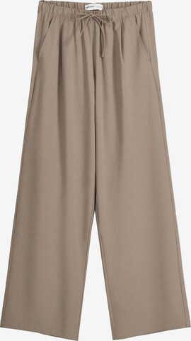 Bershka Wide Leg Hose in Braun: predná strana