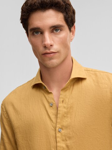 STRELLSON Regular fit Button Up Shirt 'Ceasar' in Yellow