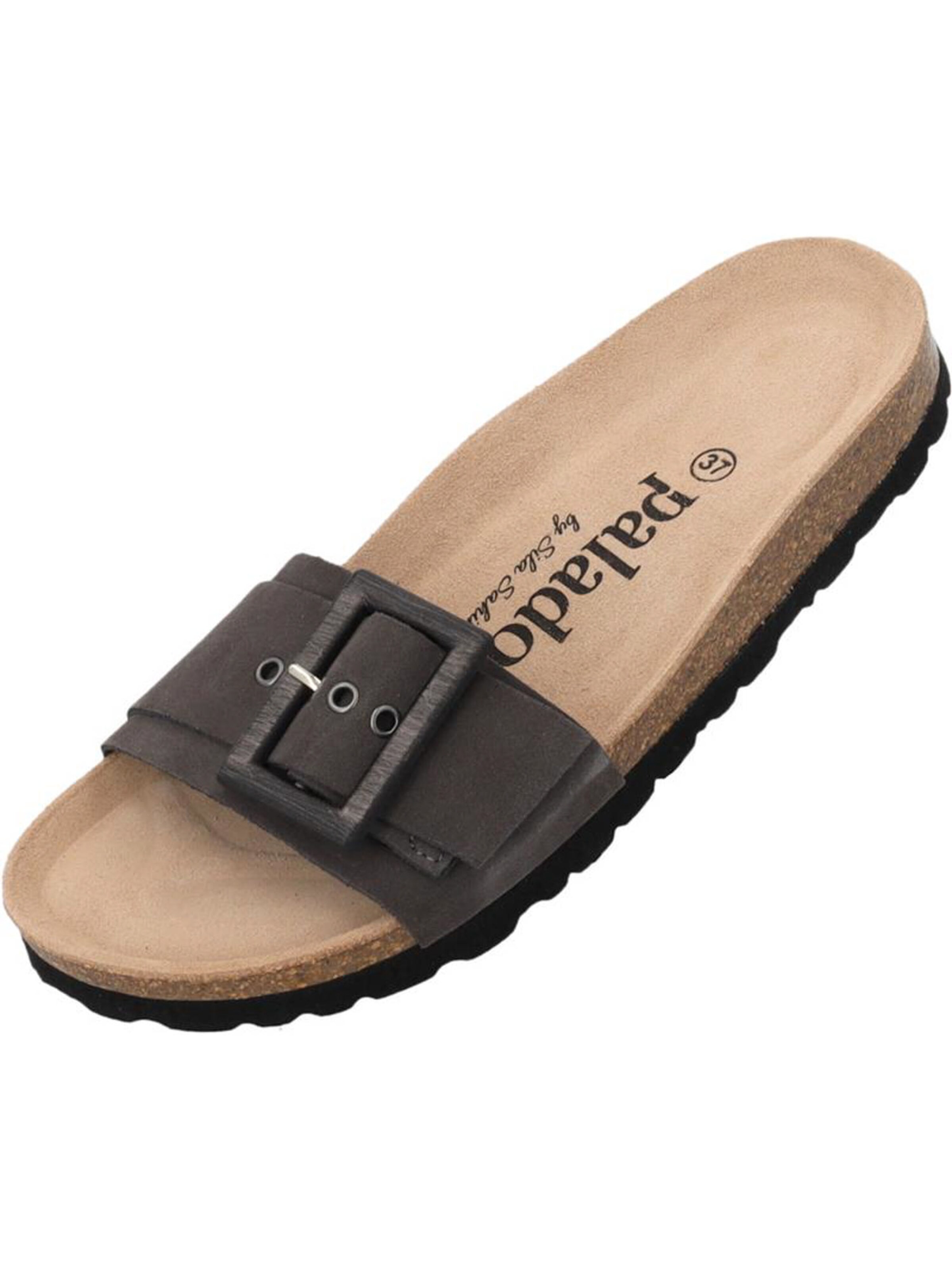 Palado by Sila Sahin Mule 'Malta Wood by Sila Sahin' in Grey: front