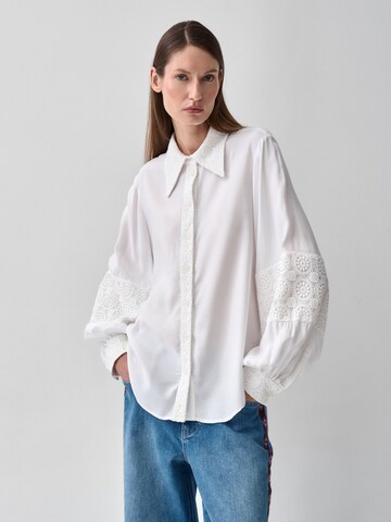 Camicia da donna 'Malgorzata' di TATUUM in bianco: frontale