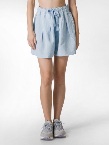 DEHA Wide leg Bandplooibroek in Blauw: voorkant