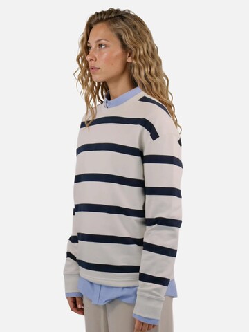 HEFTYKA Sweatshirt 'STRIPE CREW NECK SWEAT' in White